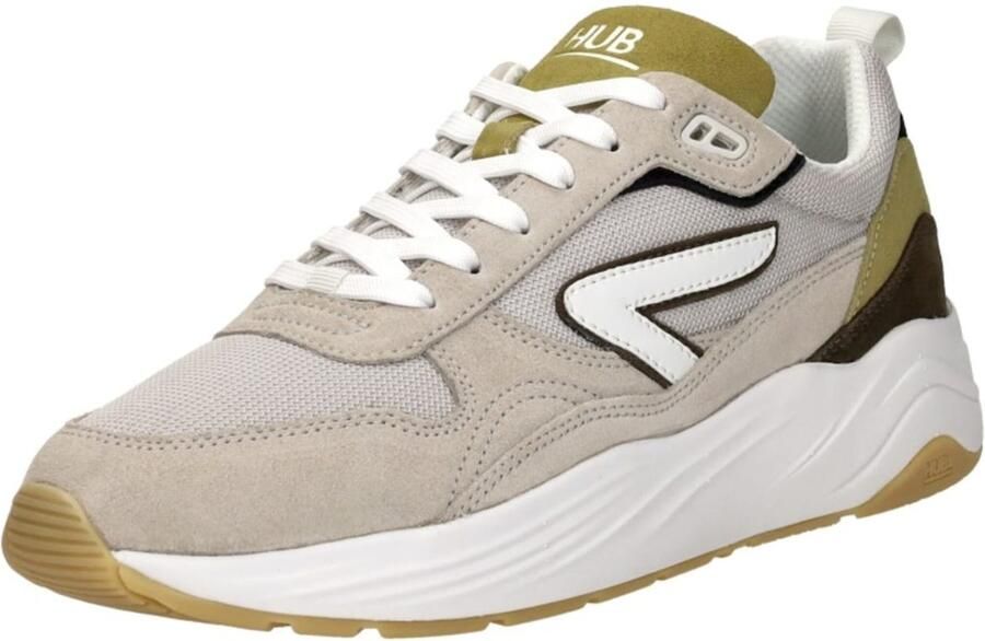 Hub Glide light bone white dark olive Suede Heren - Foto 9
