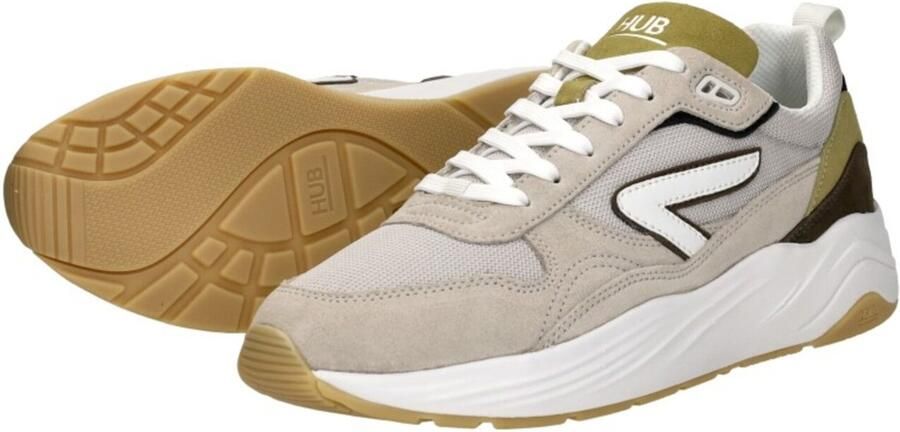 Hub Glide light bone white dark olive Suede Heren - Foto 13