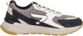 HUB Grid M37 suède sneakers grijs groen wit - Bruin