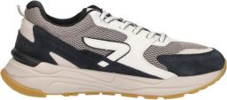 HUB Grid M37 suède sneakers grijs groen wit