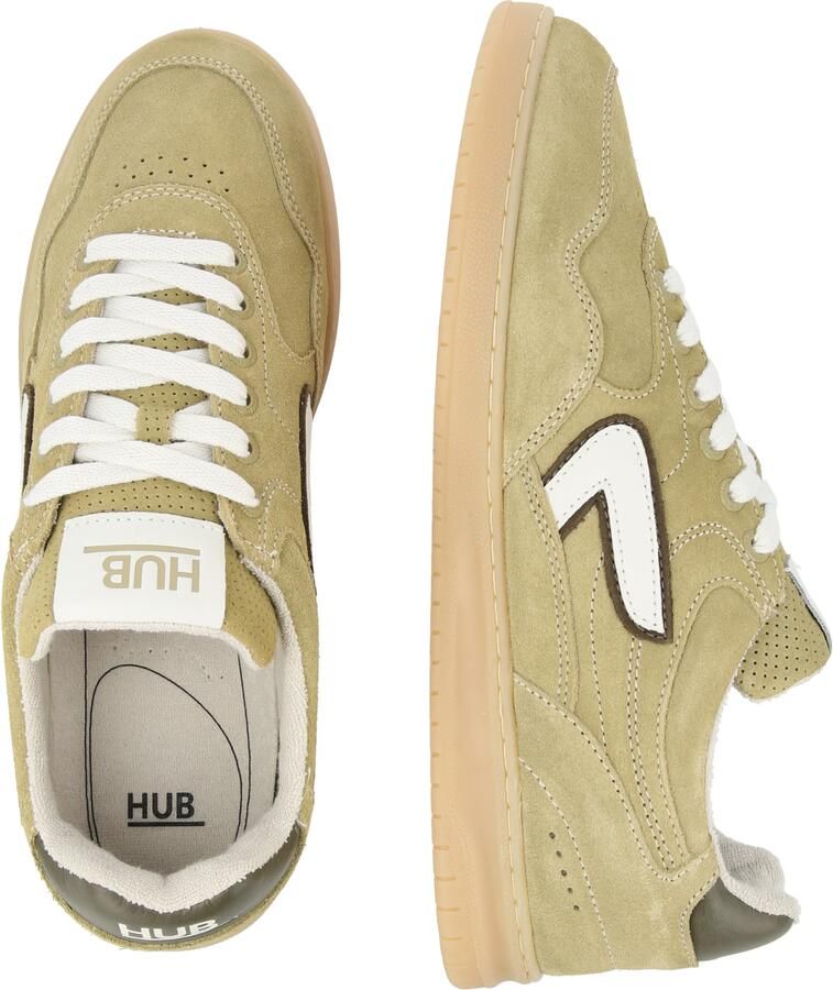 HUB Sneakers laag 'Vancouver' olijfgroen wit - Foto 2