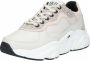 HUB Rock leren sneakers met dierenprint beige ecru - Thumbnail 3