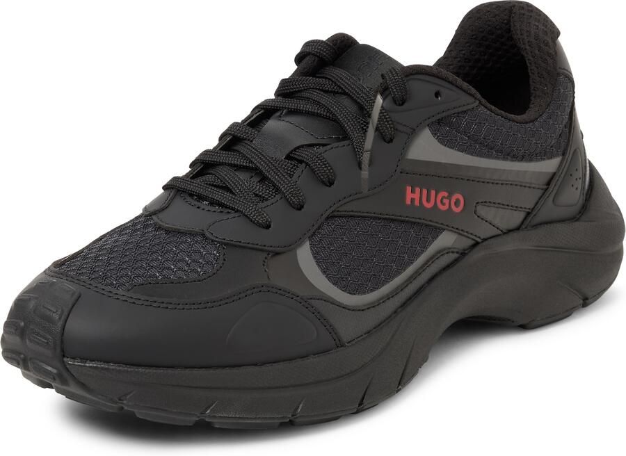 HUGO Sneakers laag grijs bloedrood zwart