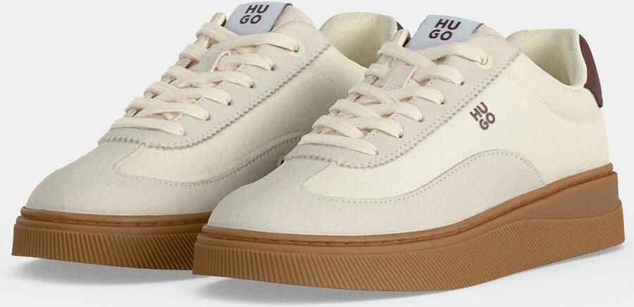 HUGO Sneakers laag 'Lyzz' taupe wijnrood offwhite - Foto 5