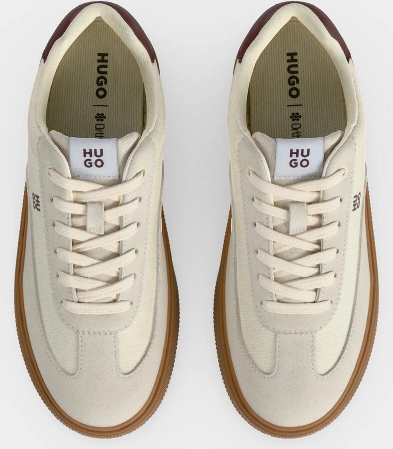 HUGO Sneakers laag 'Lyzz' taupe wijnrood offwhite - Foto 2