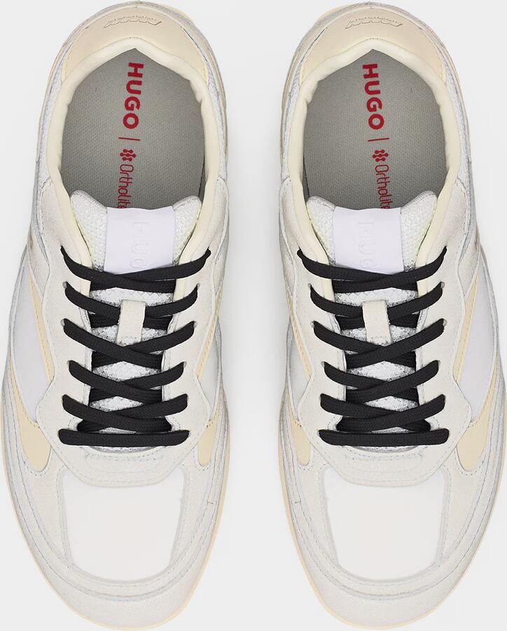 HUGO Sneakers laag wit wolwit wit gemêleerd - Foto 3
