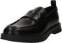 HUGO Penny loafers van leer met treklus model 'Lenner' - Thumbnail 1