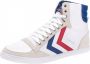 Hummel Slimmer Stadil Hoge Sneakers White Blue Red Gum Heren - Thumbnail 5