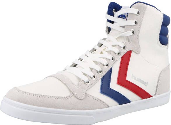 Hummel Slimmer Stadil Hoge Sneakers White Blue Red Gum Heren - Foto 6