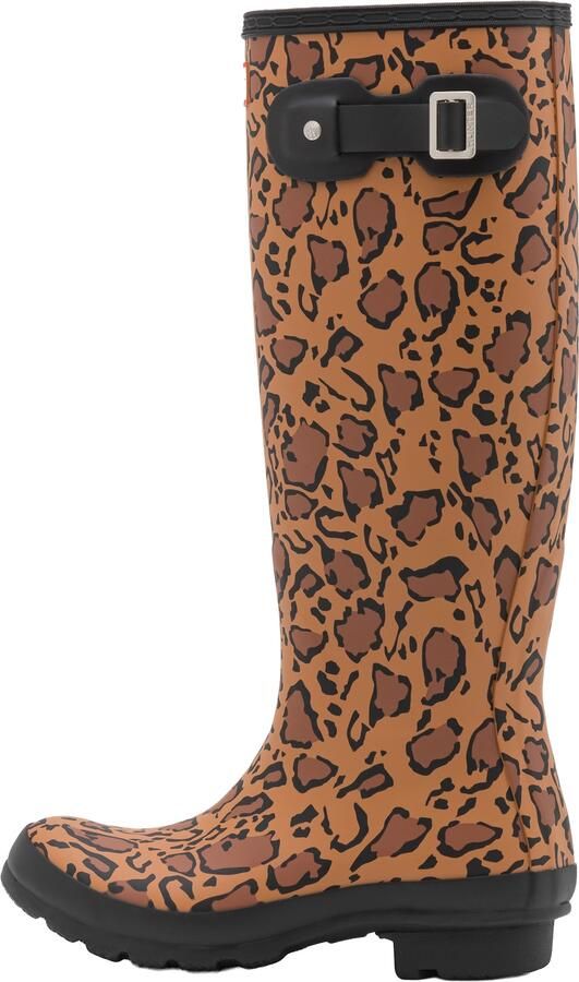 HUNTER Regenlaarzen camel chocoladebruin zwart