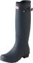 Hunter Boots Women's Original Tall Rubberlaarzen zwart blauw - Thumbnail 5
