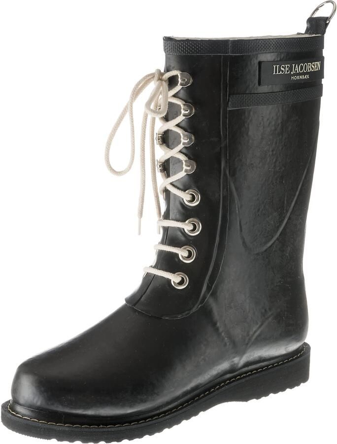 Ilse Jacobsen 3 4 Rubberboot Regenlaars Dames Zwart