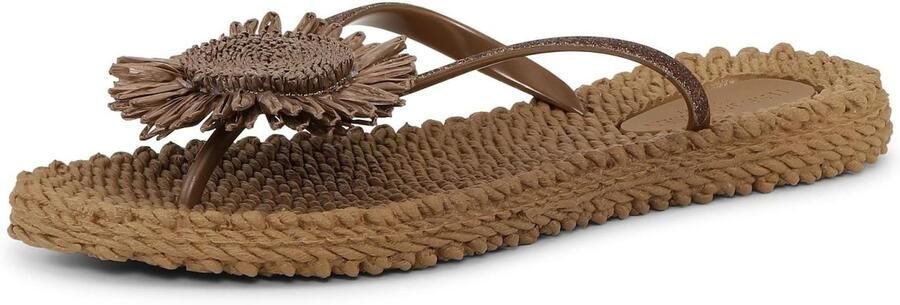 ILSE JACOBSEN Teenslippers Dames Cheerful16f Rubber Beige