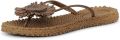 ILSE JACOBSEN Teenslippers Dames Cheerful16f Rubber Beige - Bruin