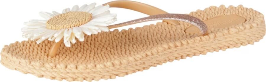 Ilse Jacobsen Cheerful teenslippers met 3d applicatie beige - Foto 11