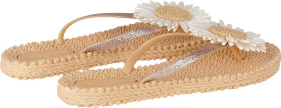 Ilse Jacobsen Cheerful teenslippers met 3d applicatie beige - Foto 13