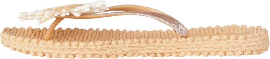 Ilse Jacobsen Cheerful teenslippers met 3d applicatie beige - Foto 16