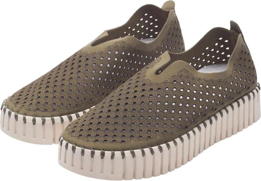 Ilse Jacobsen Instappers Platform TULIP3373 465 Deep Olive