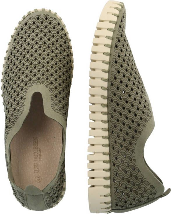 Ilse Jacobsen Instappers Dames Instapschoenen Damesschoenen Canvas Tulip 3275 Groen - Foto 14