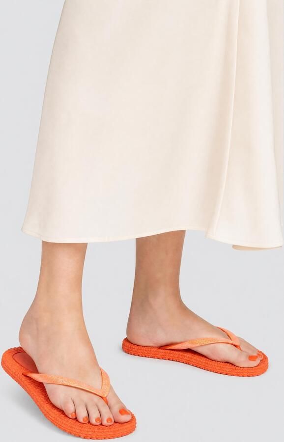 Ilse Jacobsen Hornbæk Oranje Glitter Strand Slippers Cheerful01 Orange Dames - Foto 9