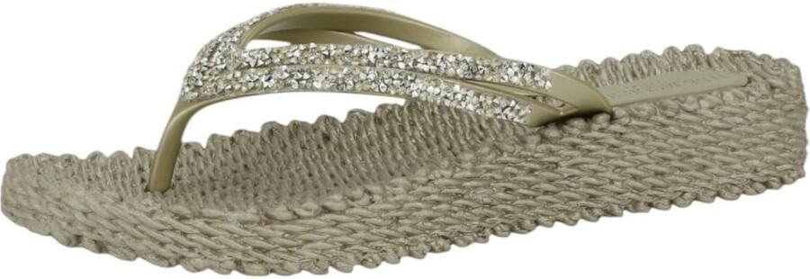 Ilse Jacobsen Platform slippers met zilveren mix strass steen CHEERFUL15