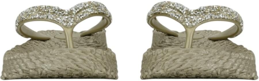 Ilse Jacobsen Platform slippers met zilveren mix strass steen CHEERFUL15 - Foto 2