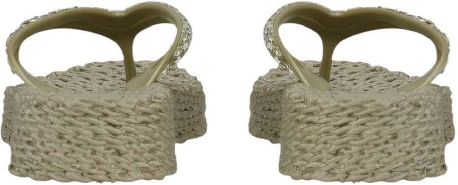 Ilse Jacobsen Platform slippers met zilveren mix strass steen CHEERFUL15 - Foto 3