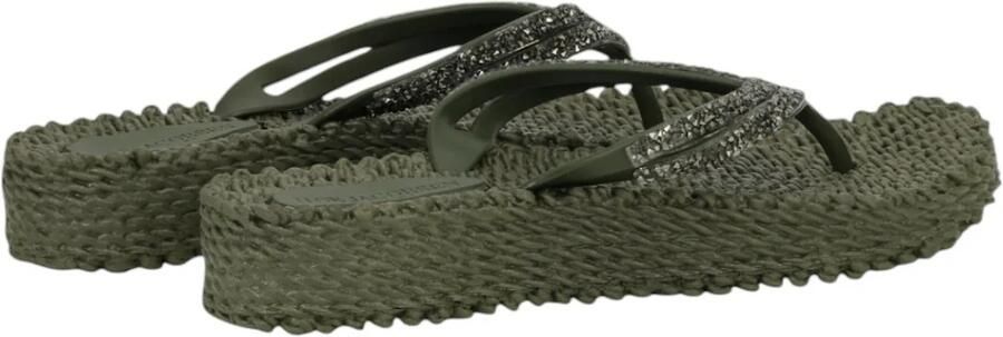 Ilse Jacobsen Platform slippers met zilveren mix strass steen CHEERFUL15 - Foto 4