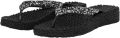 Ilse Jacobsen Platform slippers met zilveren mix strass steen CHEERFUL15 - Zwart