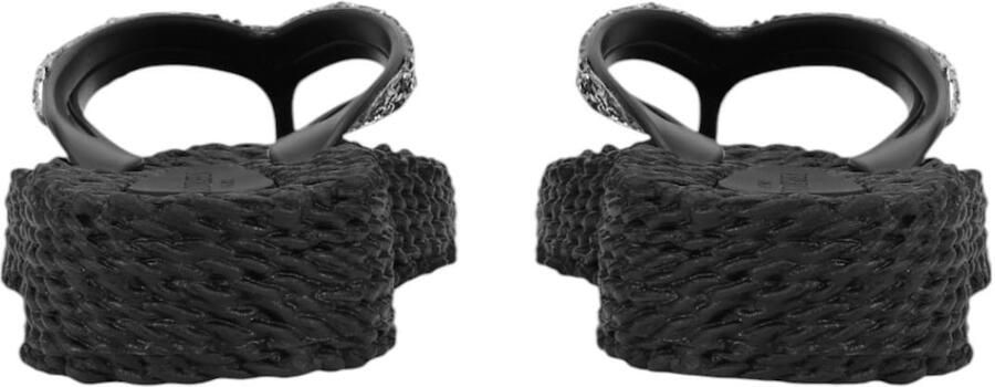 Ilse Jacobsen Platform slippers met zilveren mix strass steen CHEERFUL15 - Foto 3