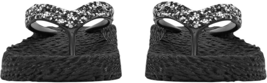 Ilse Jacobsen Platform slippers met zilveren mix strass steen CHEERFUL15 - Foto 5