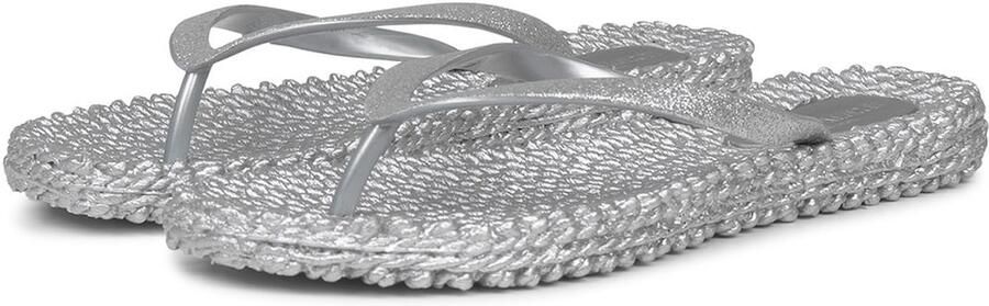 Ilse Jacobsen Hornbæk Glitter flip-flop in gewaad-geweven blik Grijs Dames - Foto 7