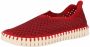 Ilse Jacobsen Instappers Dames Instapschoenen Damesschoenen Canvas Tulip 3275 Rood - Thumbnail 6