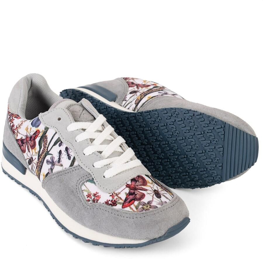 Inkkas Chanterelle Vegan dames tennis sneaker low top Vegan sneaker met paddenstoelenprint paars geel groen 100% Vegan - Foto 5