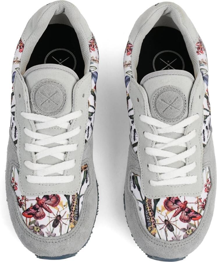 Inkkas Chanterelle Vegan dames tennis sneaker low top Vegan sneaker met paddenstoelenprint paars geel groen 100% Vegan - Foto 9