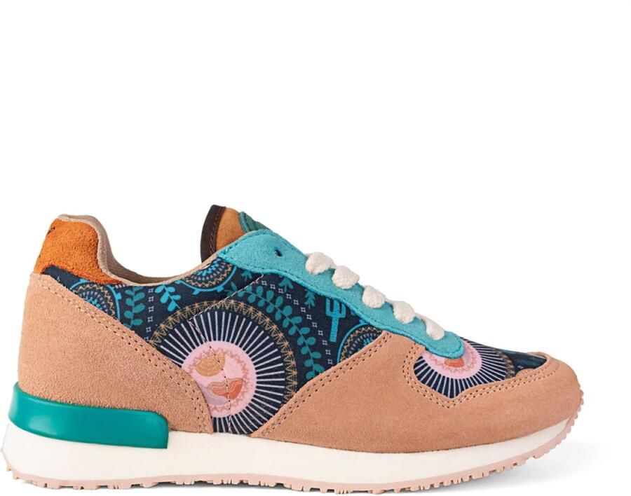 Inkkas Chanterelle Vegan dames tennis sneaker low top Vegan sneaker met paddenstoelenprint paars geel groen 100% Vegan - Foto 2