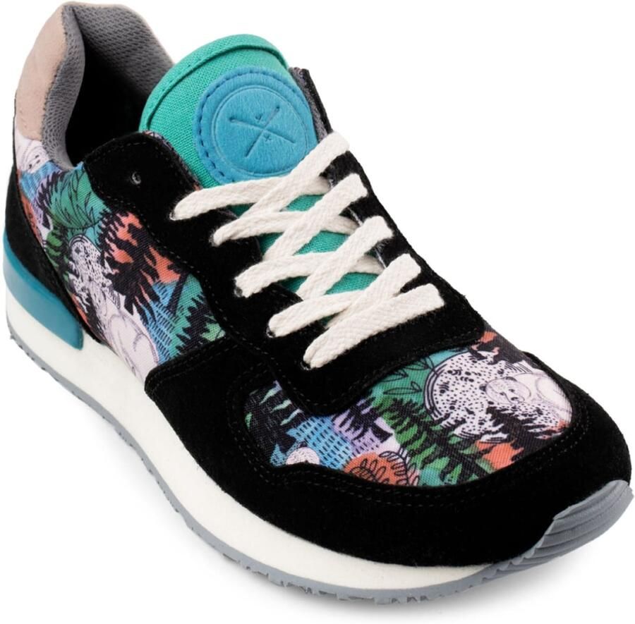 Inkkas Spirit Bear dames sneaker comfortabele Vegan sneaker met nature-print naturel multicolor