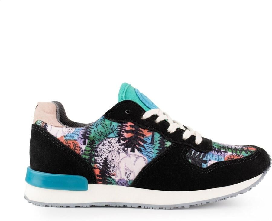Inkkas Spirit Bear dames sneaker comfortabele Vegan sneaker met nature-print naturel multicolor - Foto 2