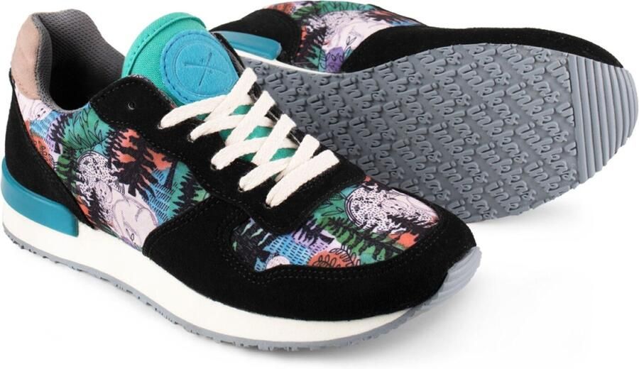 Inkkas Spirit Bear dames sneaker comfortabele Vegan sneaker met nature-print naturel multicolor - Foto 6