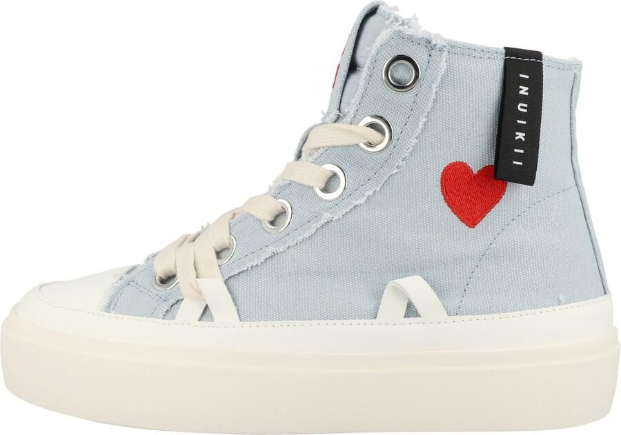 INUIKII Sneakers hoog 'Matilda' hemelsblauw rood - Foto 4