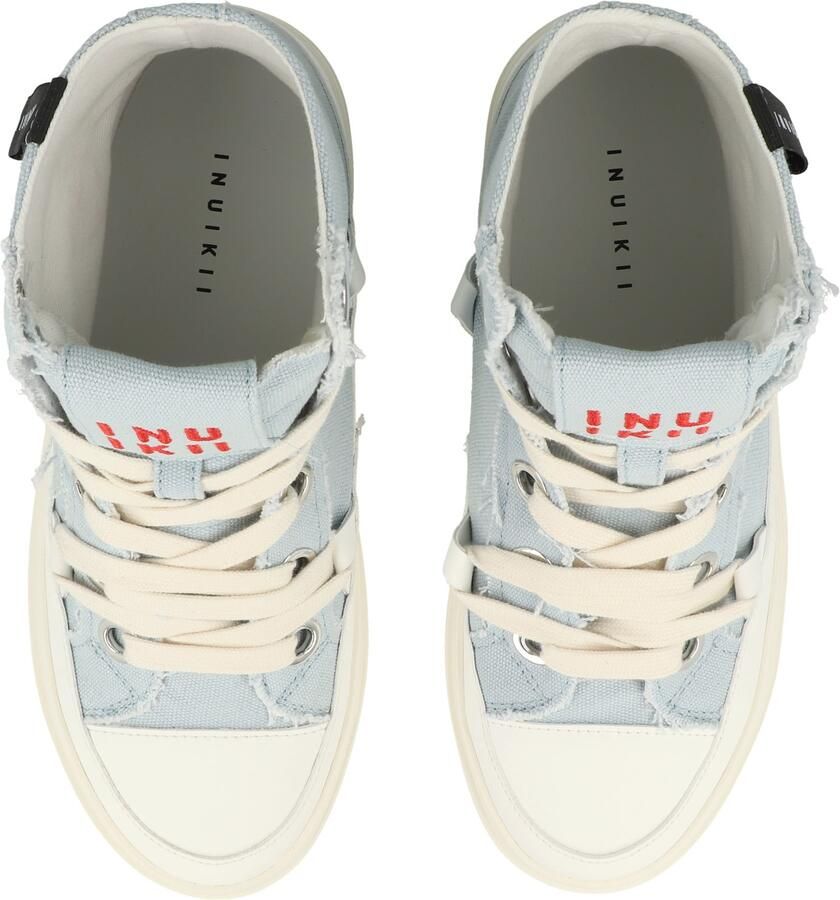 INUIKII Sneakers hoog 'Matilda' hemelsblauw rood - Foto 2
