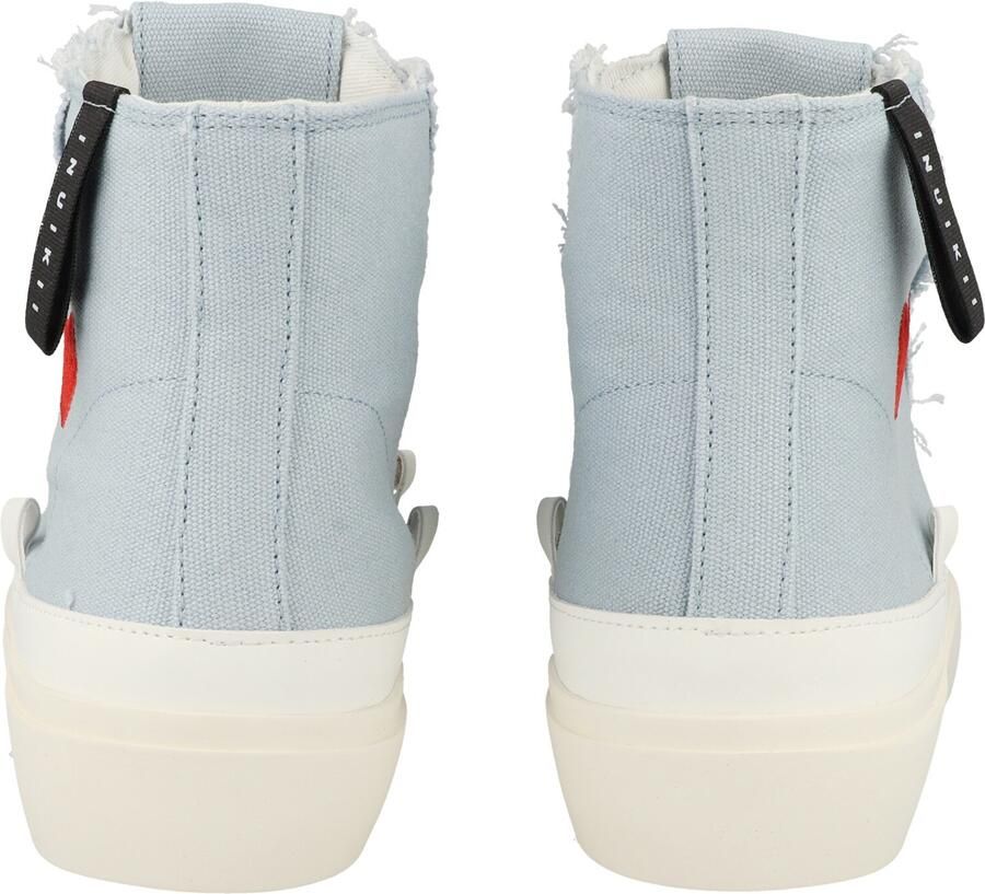 INUIKII Sneakers hoog 'Matilda' hemelsblauw rood - Foto 3