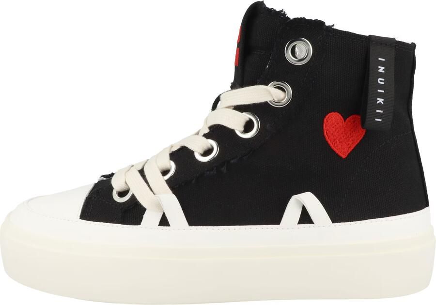 INUIKII Sneakers hoog 'Matilda' rood zwart - Foto 4