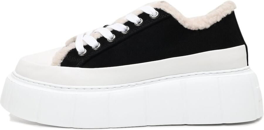 INUIKII Sneakers laag 'Matilda' crème zwart - Foto 5