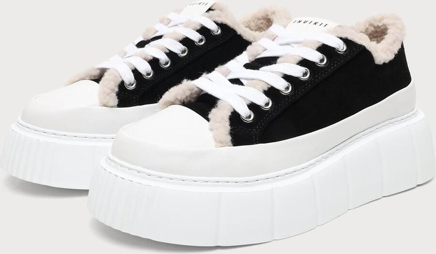 INUIKII Sneakers laag 'Matilda' crème zwart - Foto 6
