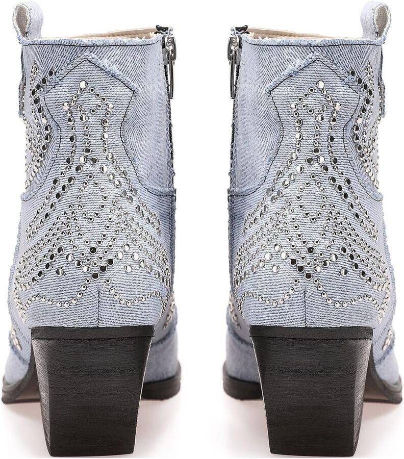 INUOVO Enkellaarsjes blauw denim zilver - Foto 2