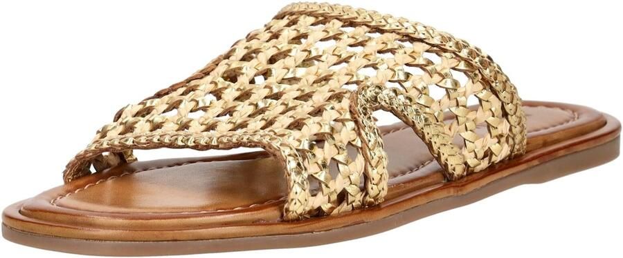 INUOVO Muiltjes beige goud