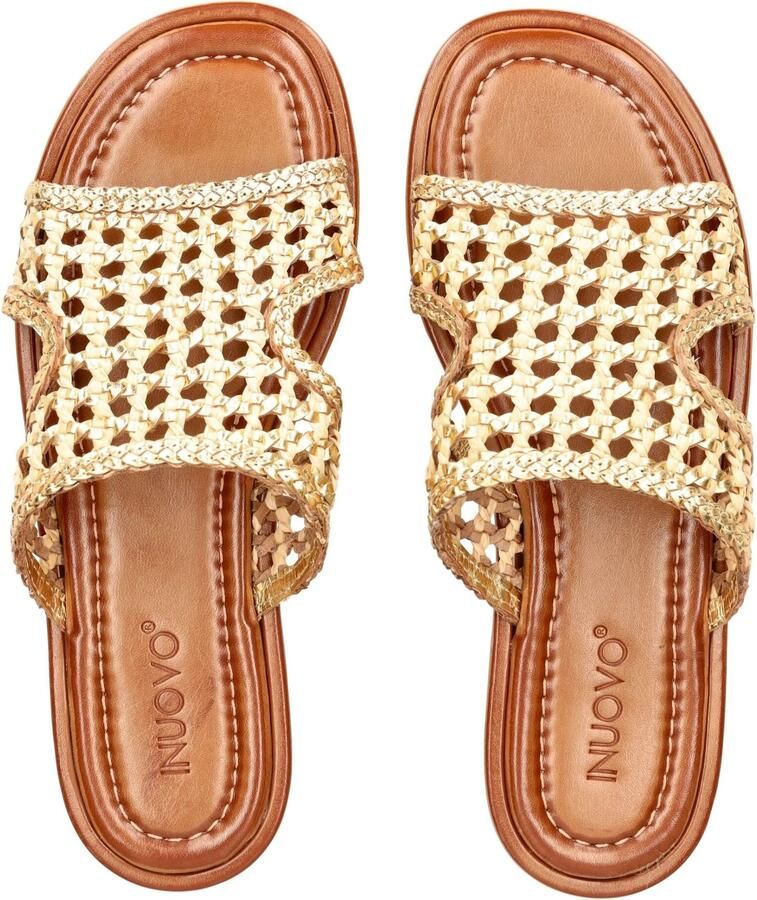 INUOVO Muiltjes beige goud - Foto 2