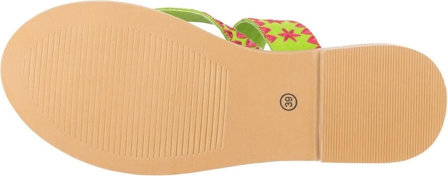 IZIA Teenslipper beige groen pink - Foto 6