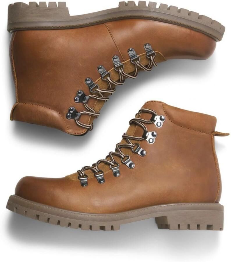 Jack & jones Platte laarzen Jack & Jones 12296369 DAMIAN LEATHER BOOT-COGNAC - Foto 3